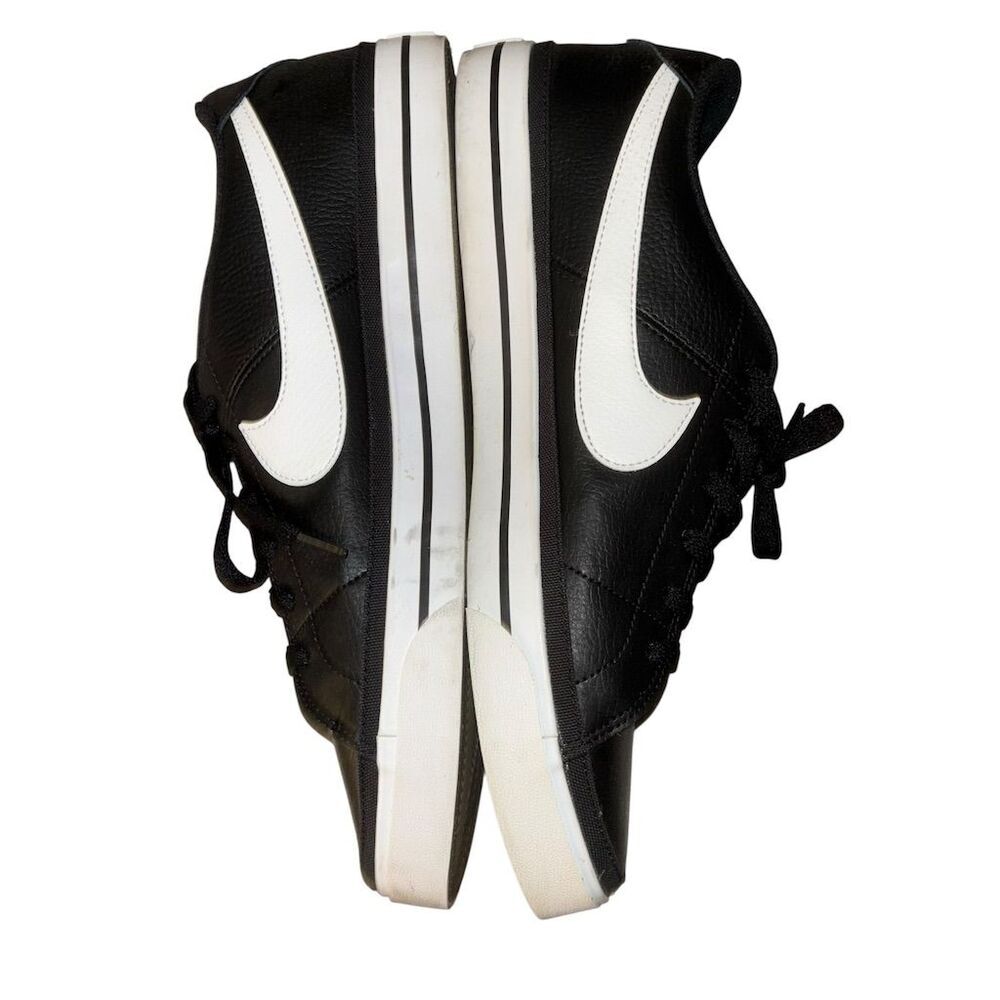 Nike Court Legacy Men's Leather Sneakers Black & White Size 13 Athletic Shoes - Picture 4 of 11